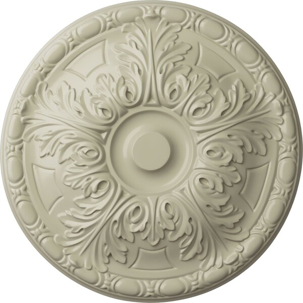 Ekena Millwork Granada Ceiling Medallion (Fits Canopies up to 4 1/4"), Hand-Painted Clear Yellow, 15 3/4"OD x 5/8"P CM16GACYF - main